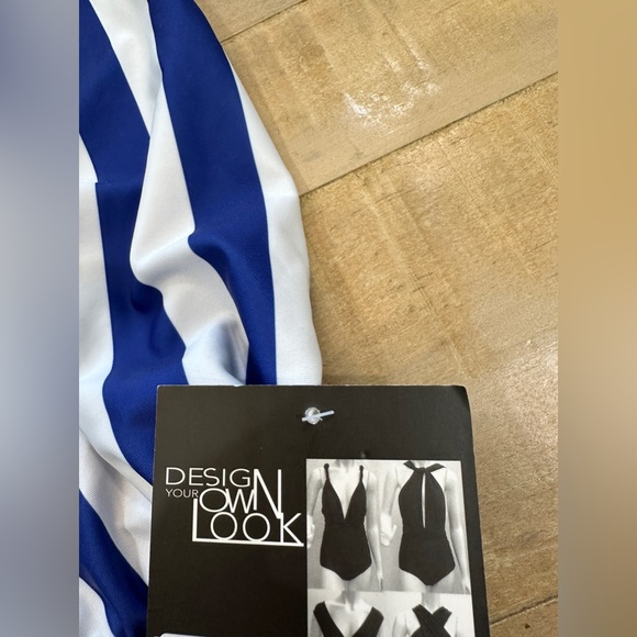 Nicole Miller convertible One Piece swim bikini striped ruched swim - Picture 10 of 13